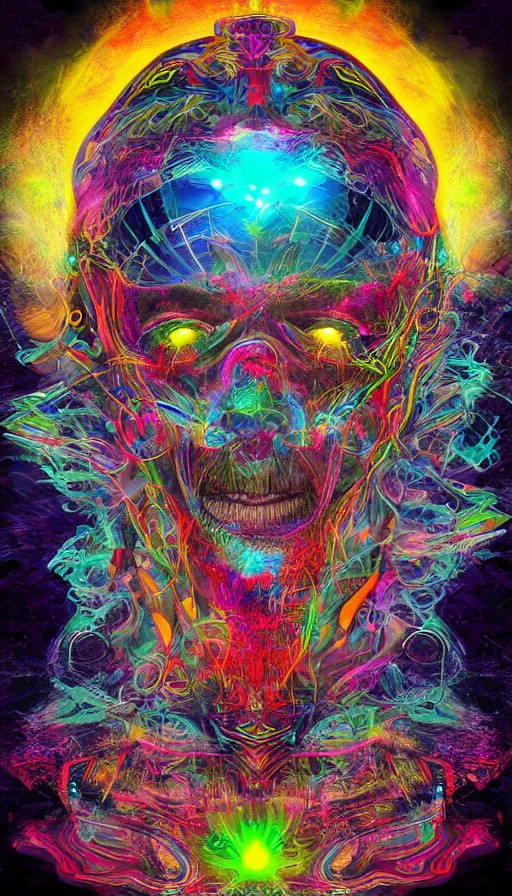 Image similar to psytrance artwork, by jesper esjing