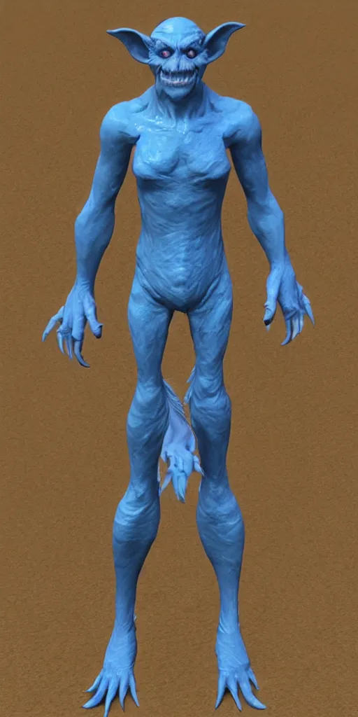 Prompt: a blue goblin skin 3 d material | seamless | unreal engine :. 1