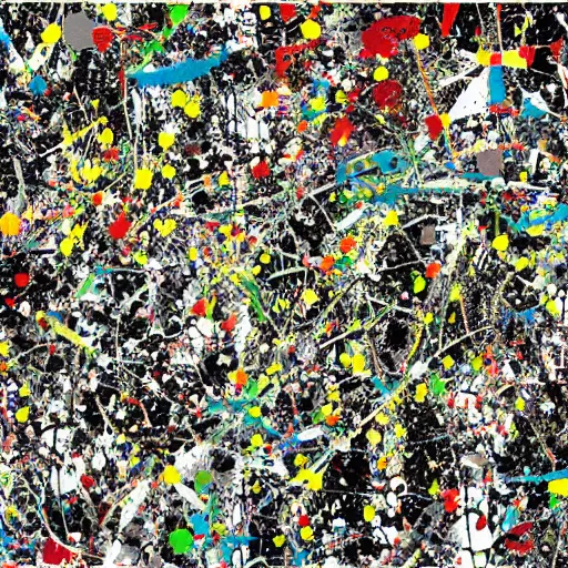 Prompt: a new Gmail theme, designed by Jackson Pollock