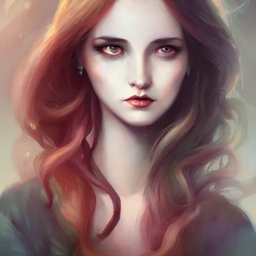 Image similar to a portrait in the style of anna dittmann and charlie bowater and charles dulac.