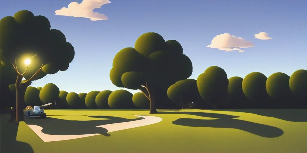 Image similar to dreaming, summer evening, kenton nelson