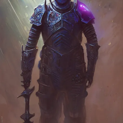 Image similar to the eldritch void knight as a realistic d & d cyberpunk knight, closeup portrait art by donato giancola and greg rutkowski, vintage retro scifi, realistic face, digital art, trending on artstation, symmetry!!