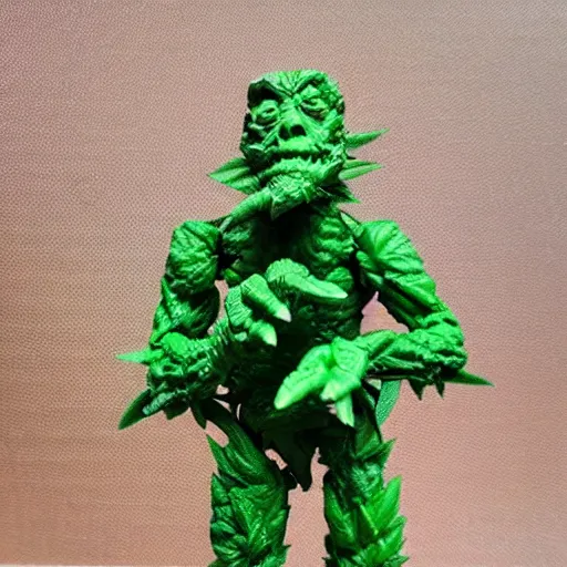 Prompt: 8 k high definition, 1 9 8 0 marijuana monster kenner style action figure, full body, highly detailed, science fiction, photorealistic logo