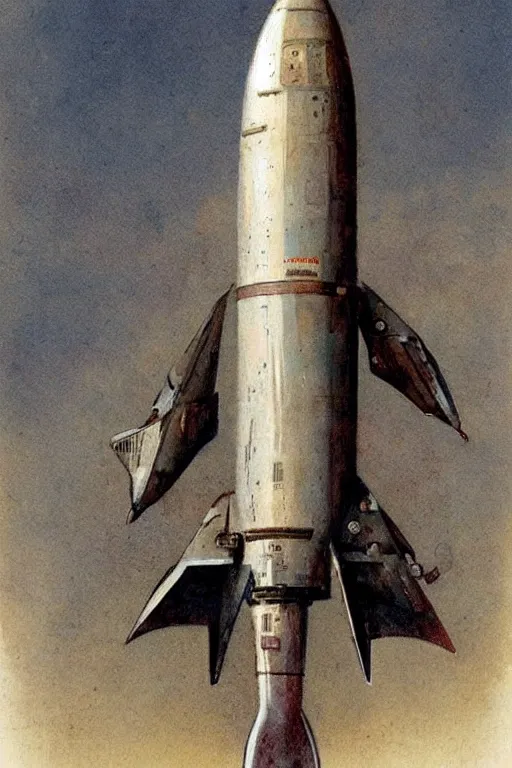 Image similar to (((((1950s rocketship . muted colors.))))) by Jean-Baptiste Monge !!!!!!!!!!!!!!!!!!!!!!!!!!!