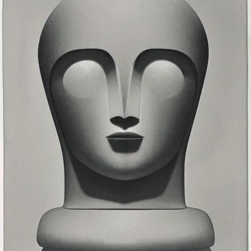 Prompt: a portrait of a female android by constantin brancusi