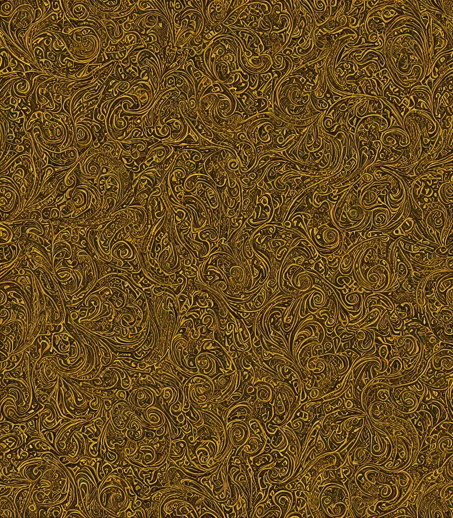 Image similar to intricate transparent golden pattern texture map