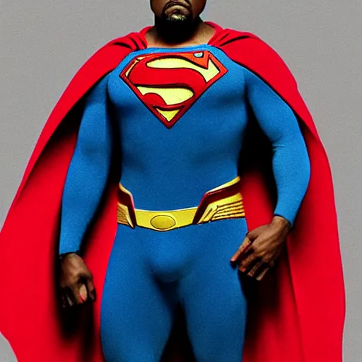 Image similar to kanye west as superman