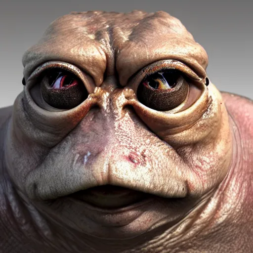 Prompt: hyperrealistic mixed media image of a info wars alex jones disguised as ( bullfrog ), stunning 3 d render inspired art by greg rutkowski and xiang duan and thomas eakes, perfect symmetry, flesh texture, realistic, highly detailed attributes and atmosphere, dim volumetric cinematic lighting, 8 k octane detailed render, post - processing, masterpiece,