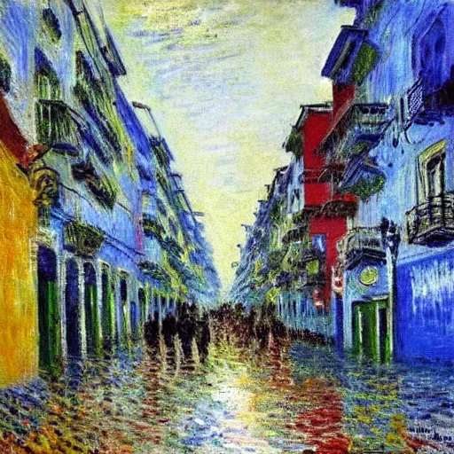 Prompt: brazil streets by claude monet