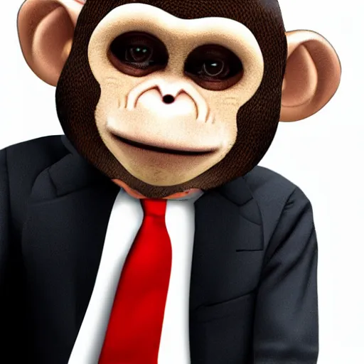 Image similar to Monkey in a suit
