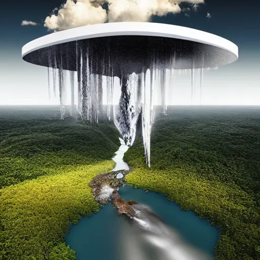 Prompt: “floating island in the sky, with a waterfalls, 4k image, award winning”