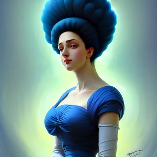 Prompt: marge simpson, intricate, elegant, highly detailed, digital painting, artstation, concept art, smooth, sharp focus, illustration, art by artgerm and greg rutkowski and alphonse mucha and william - adolphe bouguereau