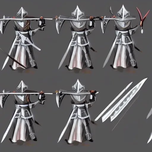 Prompt: knight swords concept