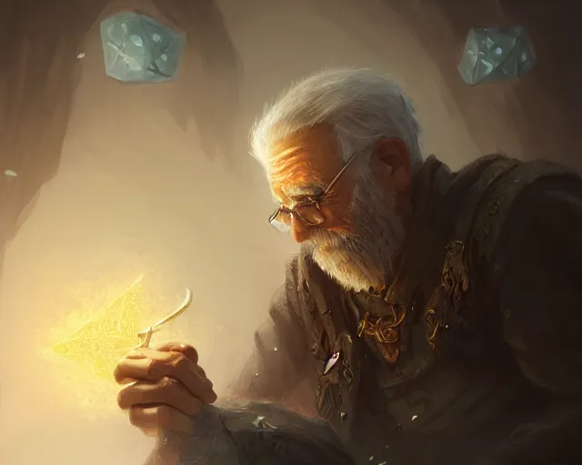 Image similar to , old man finding his wedding ring, deep focus, d & d, fantasy, intricate, elegant, highly detailed, digital painting, artstation, concept art, matte, sharp focus, illustration, hearthstone, art by artgerm and greg rutkowski