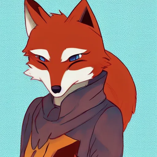 Image similar to an anthropomorphic fox, fursona!!!! trending on furaffinity, by kawacy, trending on artstation, full body