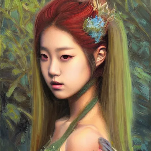 Prompt: a painting of jisoo of blackpink in the style of donato giancola, and in the style of charlie bowater, and in the style of jules ferdinand jacquemart. symmetry, smooth, sharp focus, semi - realism.