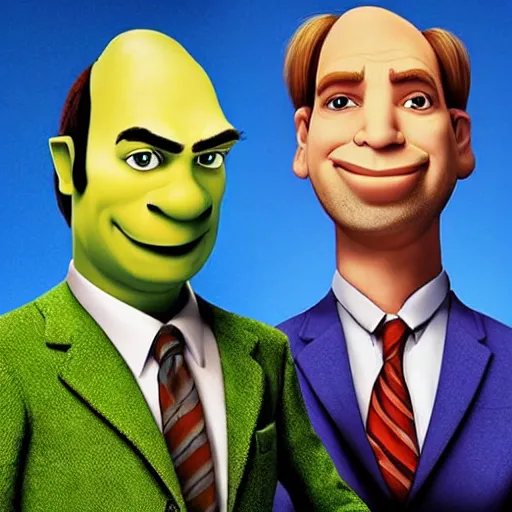 Prompt: Better call saul with shrek face