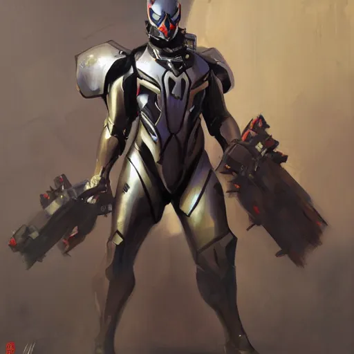 Image similar to greg manchess portrait painting of an armored dark fancy iron spiderman as overwatch character, medium shot, asymmetrical, profile picture, organic painting, sunny day, matte painting, bold shapes, hard edges, street art, trending on artstation, by huang guangjian, gil elvgren, ruan jia, greg rutkowski, gaston bussiere