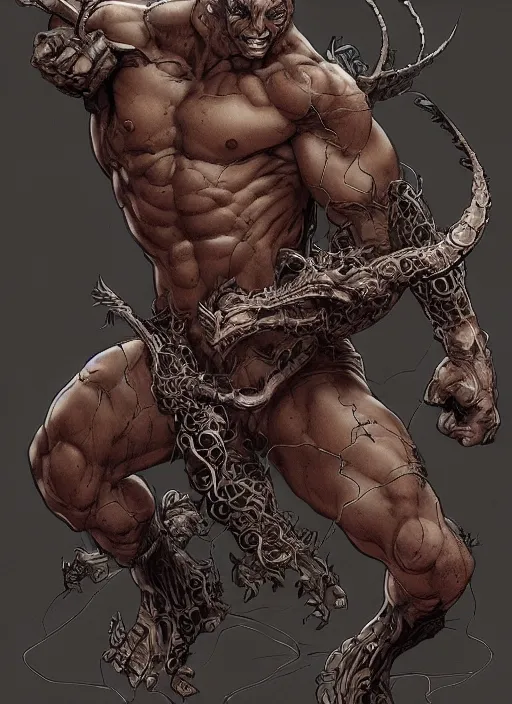 Prompt: chimera, marvel comics, dark, intricate, highly detailed, smooth, artstation, digital illustration by michelangelo