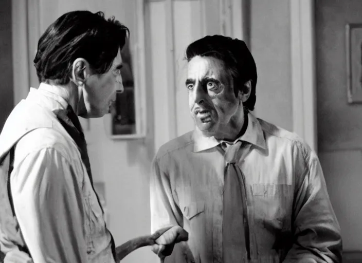 Image similar to film still of !!!!Al Pacino!!! as Everett in Oh Brother Where Art Thou 2000, 4k