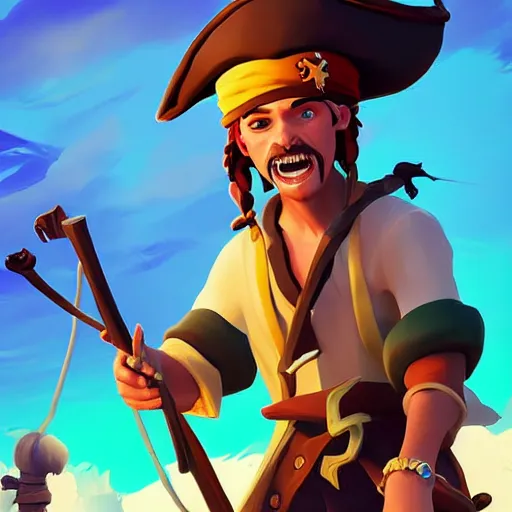 Image similar to painting jack the pirate on sea of thieves game avatar hero smooth face median photoshop filter cutout vector behance hd by jesper ejsing, by rhads, makoto shinkai and lois van baarle, ilya kuvshinov, rossdraws, illustration, art by ilya kuvshinov and gustav klimt