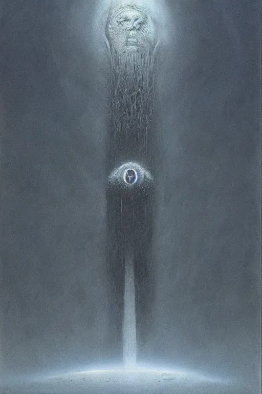 Image similar to a space monster by Zdzislaw Beksinski