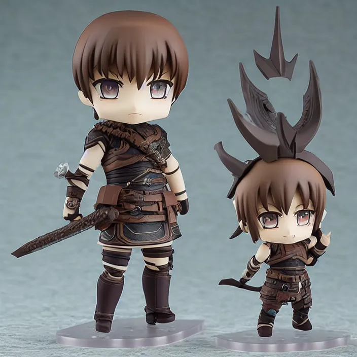 Prompt: The Dovahkiin, An anime Nendoroid of The Dovahkiin, figurine, detailed product photo