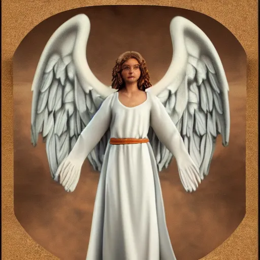 Image similar to polaroid of a biblically accurate angel, cinematic, art station trending, photorealistic, 4 k, detailed