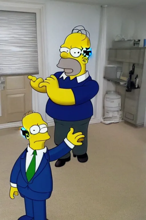 Image similar to homer simpson in real life
