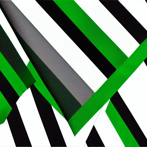 Image similar to flag, 3 stripes, green, white, black, realistic