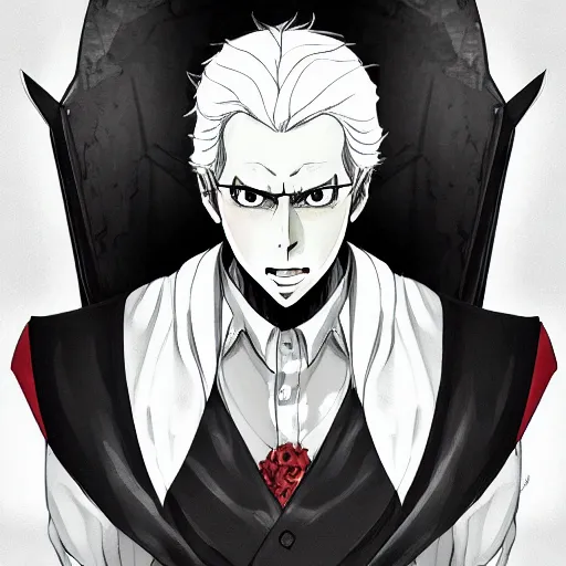 Image similar to portrait of dark biden, anime fantasy illustration by tomoyuki yamasaki, kyoto studio, madhouse, ufotable, trending on artstation