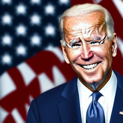 Image similar to joe biden with a really long neck