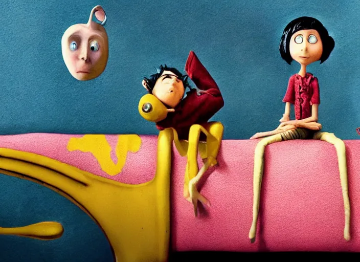 Image similar to a very high resolution image from a new movie. stop motion. coraline. directed by wes anderson