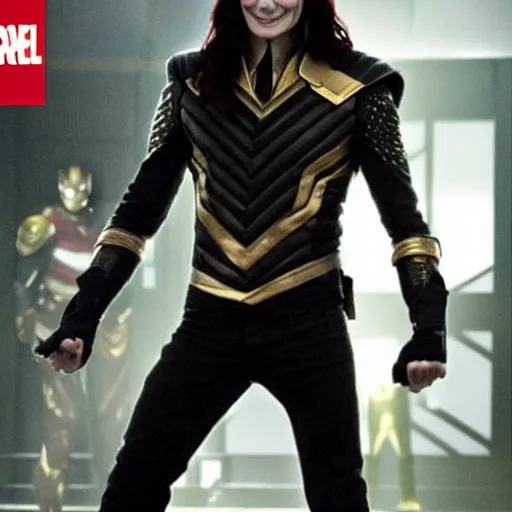 Prompt: marvel's loki played by michael jackson