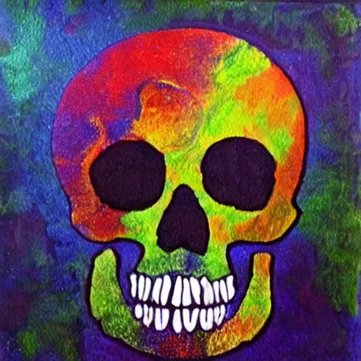 Prompt: skull cake abstract impressionism style fine painting