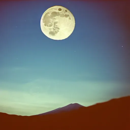 Image similar to full Moon in the Sky at night Fuji film