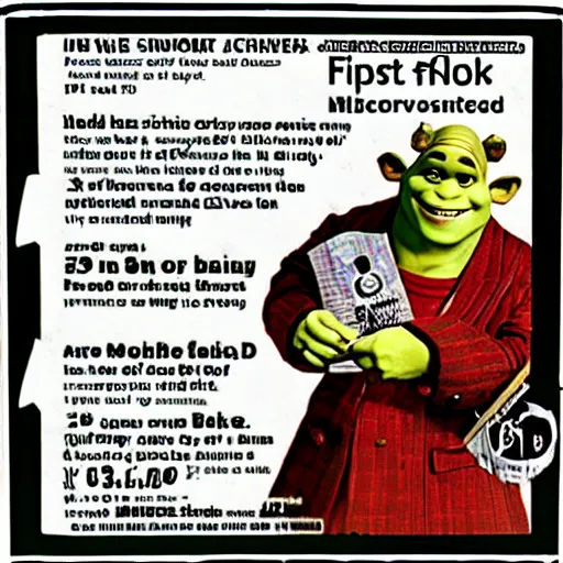 Image similar to Doctor Shrek gives you Medicine for your flu in the 80s