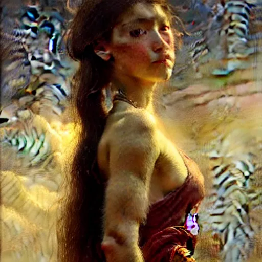 Image similar to a half body portrait of a good - lookiung girl,, high detail, cleary see face, by gaston bussiere, bayard wu, greg rutkowski, odd nerdrum, maxim verehin, dan dos santos, masterpiece, sharp focus, cinematic lightning - h 7 6 8