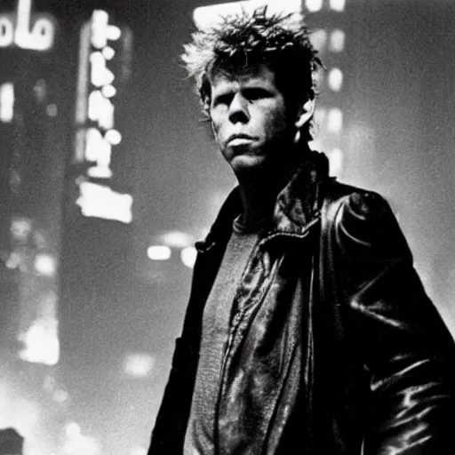 Image similar to tom waits in blade runner