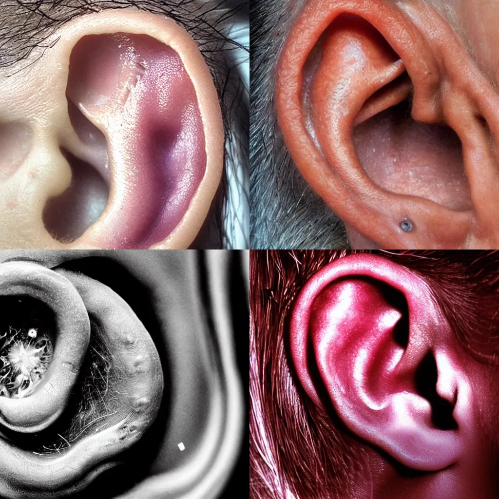 Prompt: a detailed human ear, photo