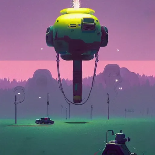 Prompt: hammer's slammers, epic science fiction digital art by simon stalenhag