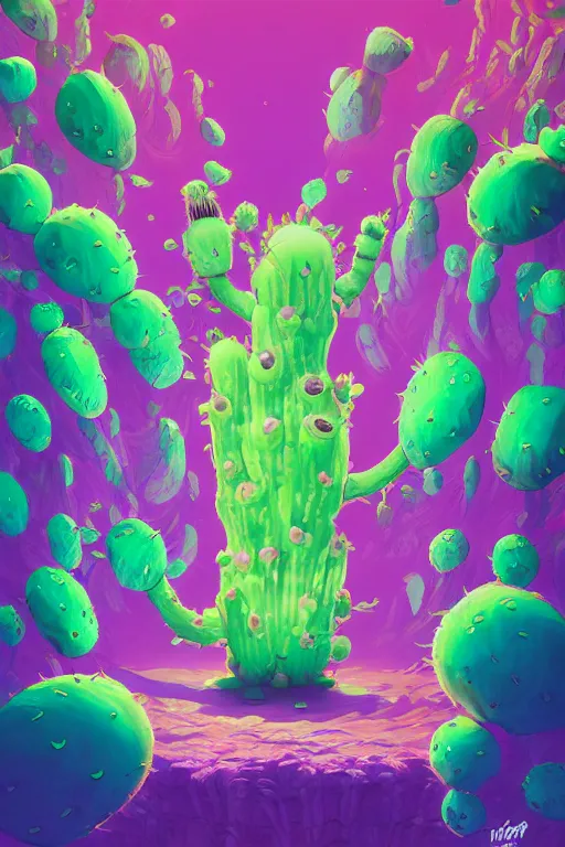 Image similar to roots cactus sushi cristal smurf ghost creature animal sushi cristal very big eye roots cactus elemental flush of force nature micro world fluo fishscale, behance hd by jesper ejsing, by rhads, makoto shinkai and lois van baarle, ilya kuvshinov, rossdraws radiating a glowing aura global illumination ray tracing hdr