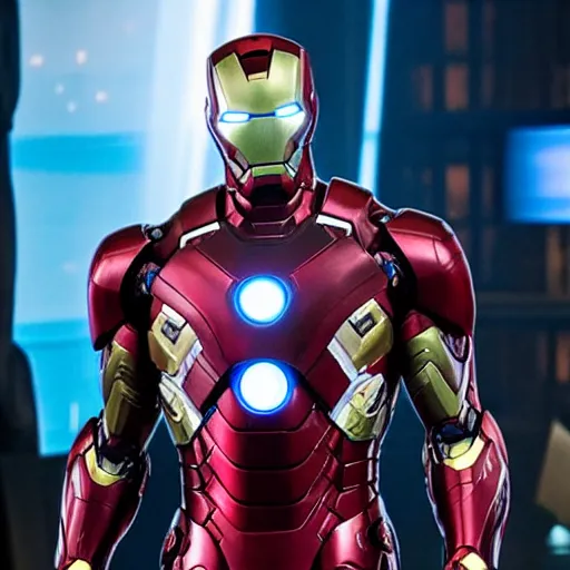 Image similar to an avengers still of steve harvey as ironman,detailed face,cinematic,dramatic,marvel 2021