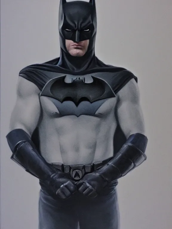 Image similar to portrait, half lit ryan renolds as batman, hyperrealism