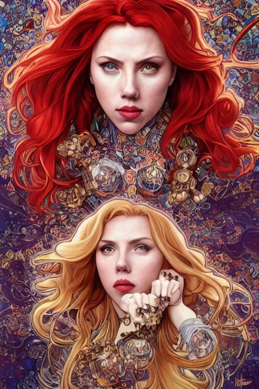 Prompt: celestial scarlett johansson as anthropomorphic irish setter, by artgerm and yoshitaka amano and moebius and alphonse mucha, hyperdetailed, dc comics, ornate, nebula, explosions in the sky, trending on artstation