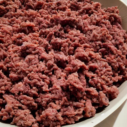 Prompt: giant mountains of ground beef