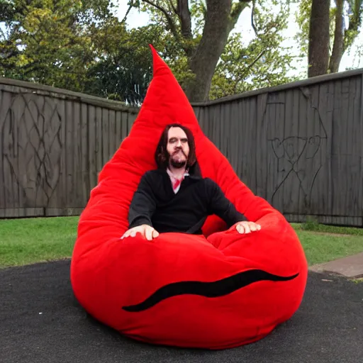 Prompt: satan's beanbag