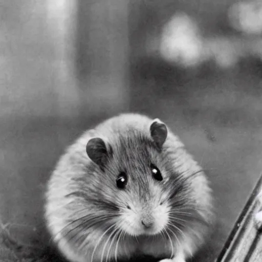 Prompt: hamster in ww2