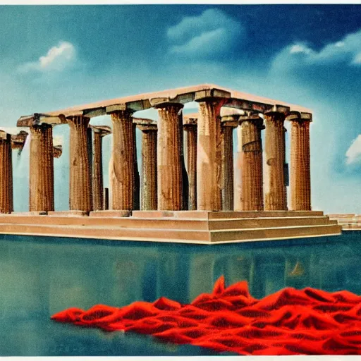 Image similar to 1940s travel poster illustration of Herod's Temple