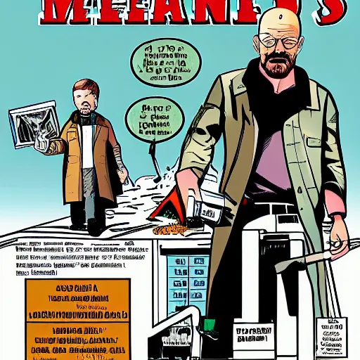 Image similar to Breaking bad comic book